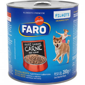Lata Faro Sabor Carne Cães Filhotes - 280g